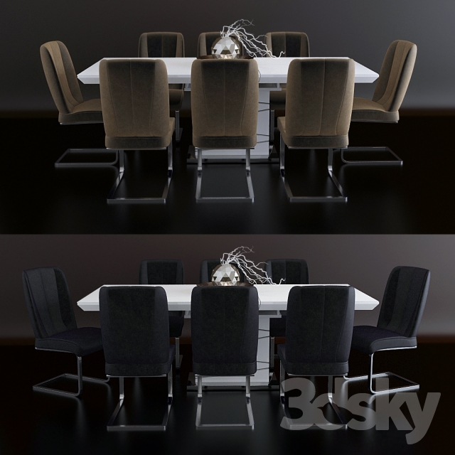 dining room furniture 3DS Max - thumbnail 3