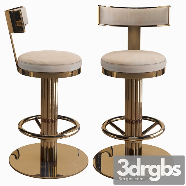 Oscar Swivel Gold Counter Chair 1 3dsmax Download - thumbnail 1