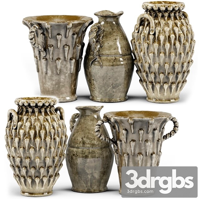 Vase French vase set 3dsmax Download - thumbnail 1