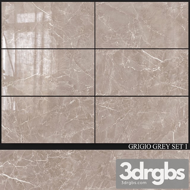 Decovita grigio grey 600×1200 set 1 3dsmax Download - thumbnail 1