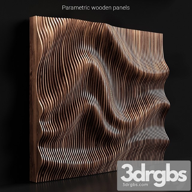 Parametric wooden panels 3dsmax Download - thumbnail 1