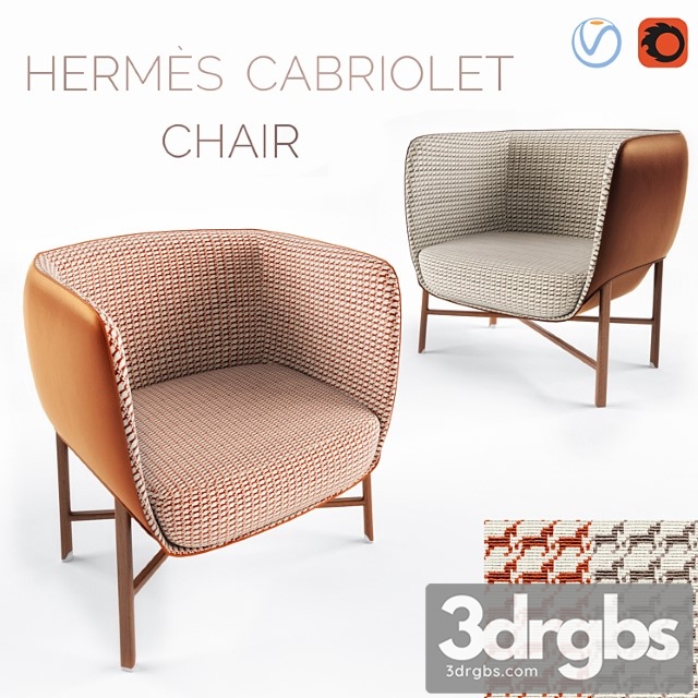 Hermes cabriolet chair 2 3dsmax Download - thumbnail 1