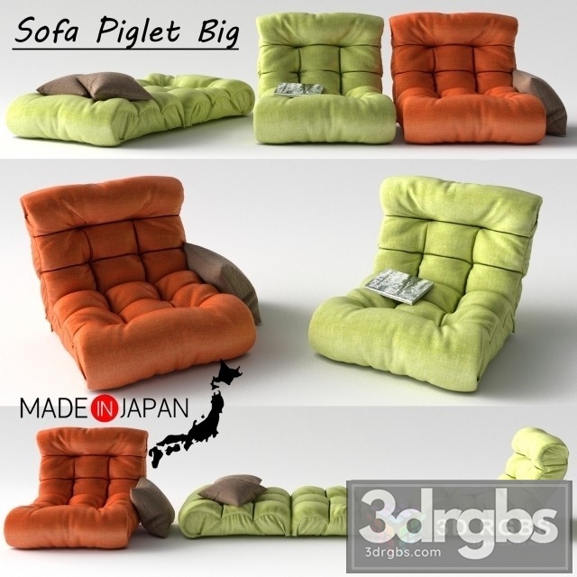 Piglet Big Sofa Armchair 3dsmax Download - thumbnail 1