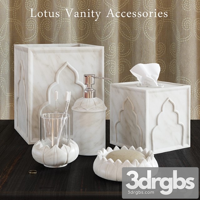 Bathroom Sets John Robshaw Lotus Vanity Accessories 3dsmax Download - thumbnail 1