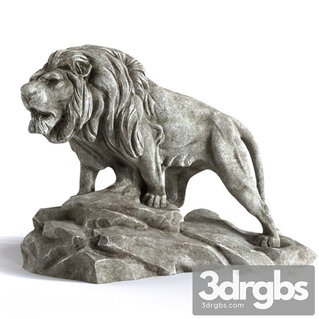 Lion Statue 3dsmax Download - thumbnail 1