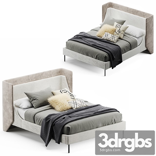 West elm thea wing bed 2 3dsmax Download - thumbnail 1