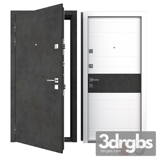 Entrance metal door carbon (your frame) 3dsmax Download - thumbnail 1