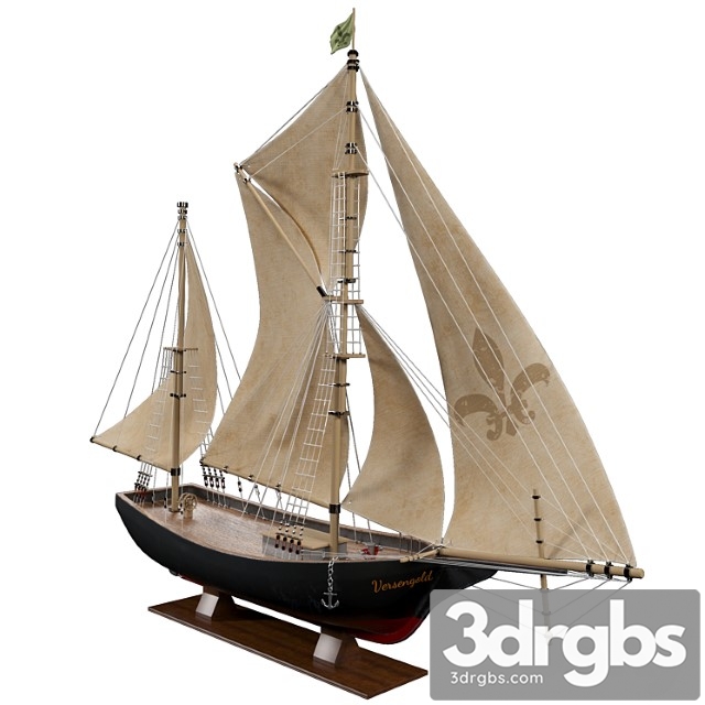 Decorative Ship Model 3dsmax Download - thumbnail 1