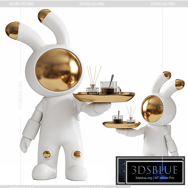 Rabbit Handicraft Decoration Sculpture 3DS Max - thumbnail 3