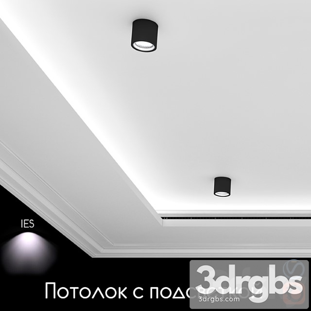 Ceiling light set 03 3dsmax Download