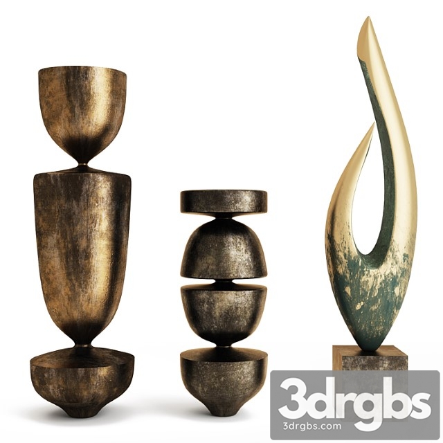 Set Of Three Sculptures 2 3dsmax Download - thumbnail 1