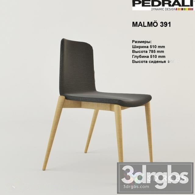 Pedrali Malmo 391 Chair 3dsmax Download - thumbnail 1