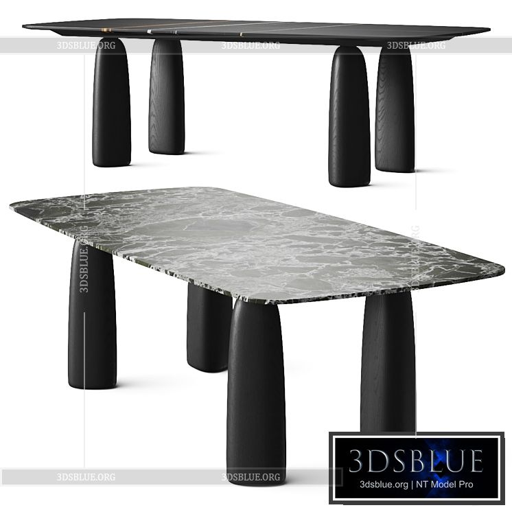 Poliform Monolith Dining Table 3DS Max - thumbnail 3