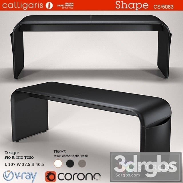 Calligaris Shape Table 3dsmax Download - thumbnail 1