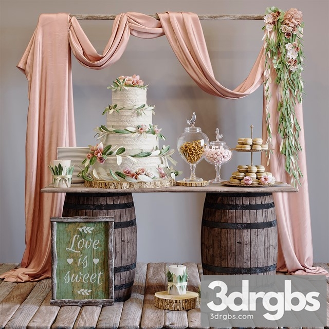 Rustic Wedding Style Sweet Table 3dsmax Download
