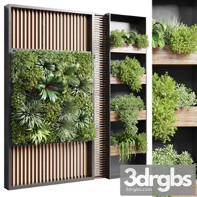 Vertical Garden Stand 15 Wall Decor With Shelves For The Library and Closet or Showcase Corona 3dsmax Download