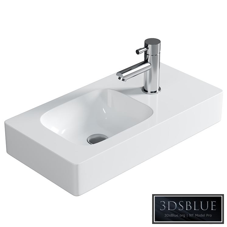 Geberit iCon hand washbasin white with KeraTect 3DS Max - thumbnail 3