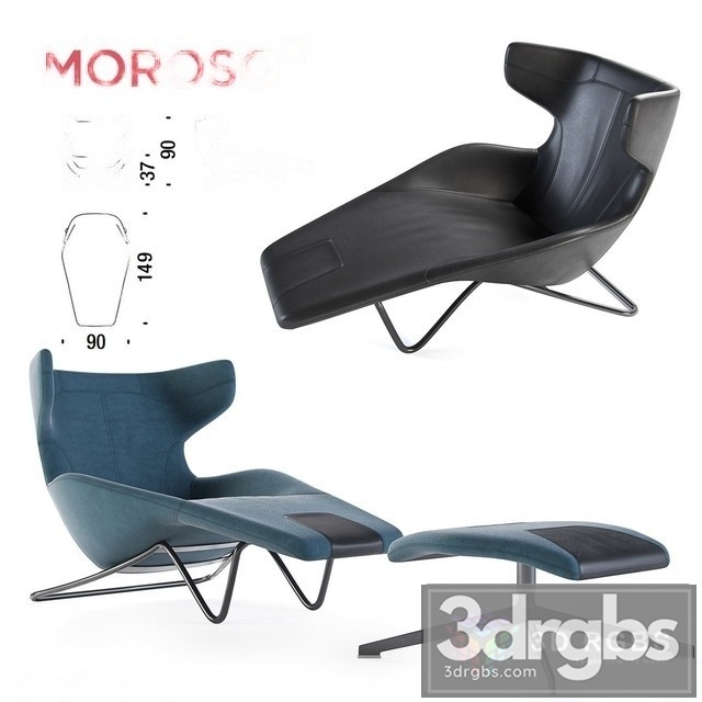 Moroso Lounge Armchair 3dsmax Download - thumbnail 1