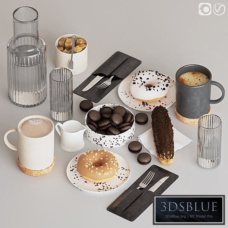 Serving for cafe restaurant 2 3DS Max - thumbnail 3