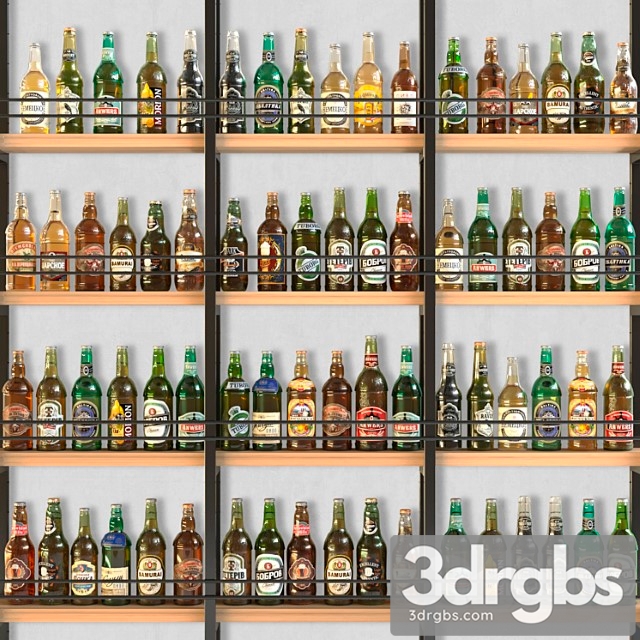 Rack With Beer Alcohol 3dsmax Download - thumbnail 1