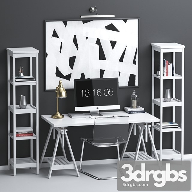 Ikea workplace set 2 3dsmax Download - thumbnail 1