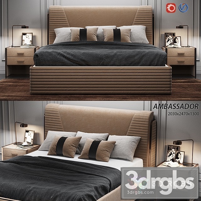 Estetica Ambassador Bed 3dsmax Download - thumbnail 1