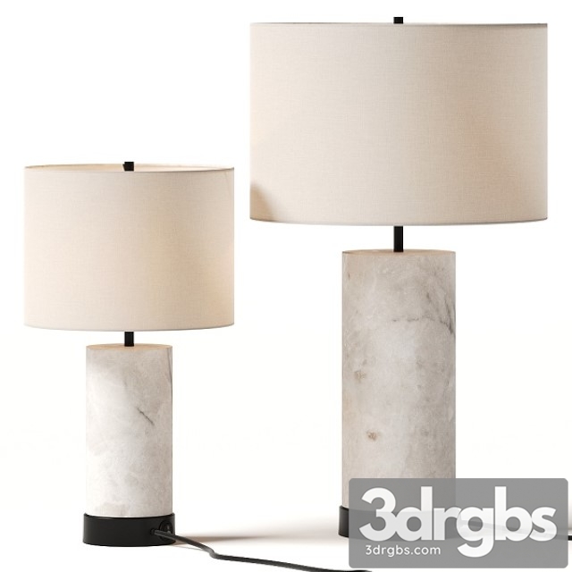 Pottery Barn Windham Alabaster Table Lamps 3dsmax Download