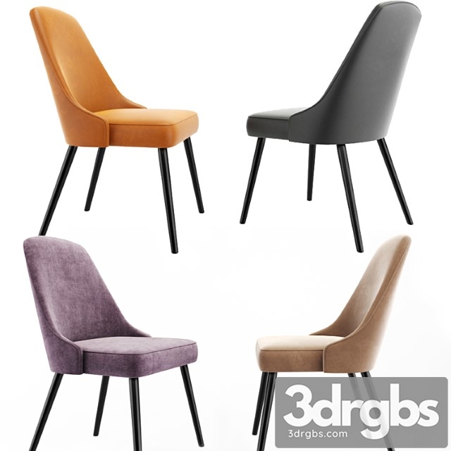 Mid Century Upholstered Dining Chair 1 3dsmax Download - thumbnail 1
