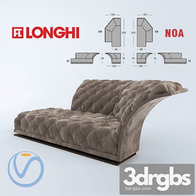 Sofa Longi Noa 3dsmax Download - thumbnail 1