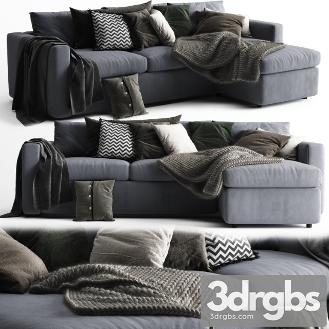 Ikea Vimle Chaise Longue Sofa Scandinavian Set 3dsmax Download - thumbnail 1