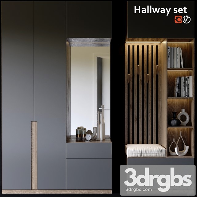 Hallway Modern Set 3dsmax Download - thumbnail 1