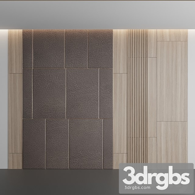 Leather wood panel 3dsmax Download - thumbnail 1