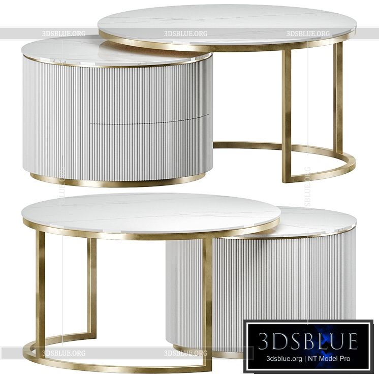 frandiss coffee table set 3DS Max - thumbnail 3
