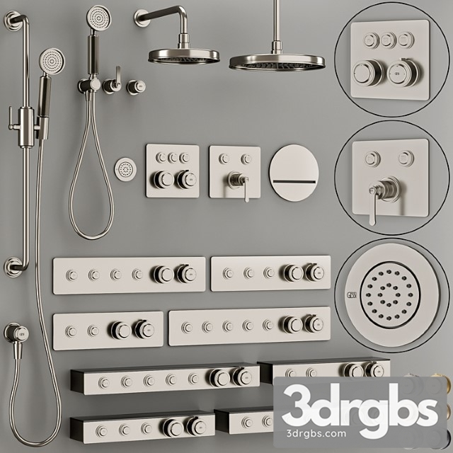 Gessi Hi Fi Eclectic Bathroom Faucet Set 3dsmax Download - thumbnail 1