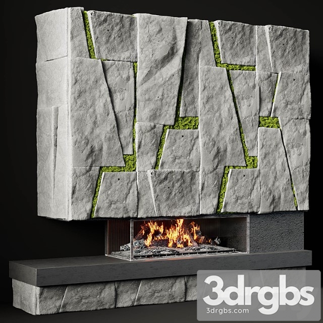 Fireplace modern 43 3dsmax Download - thumbnail 1