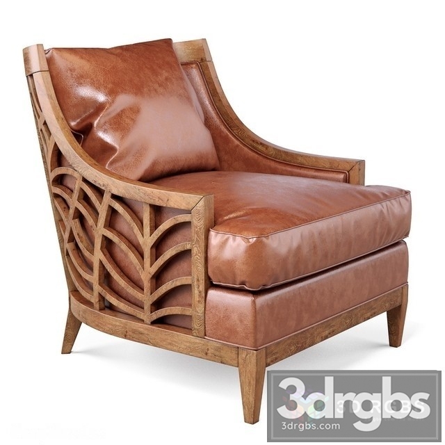 Marion Leather Armchair 3dsmax Download - thumbnail 1