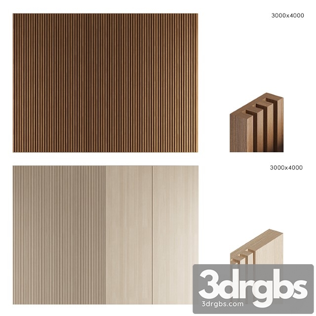 Wood panels set 1_2 3dsmax Download - thumbnail 1