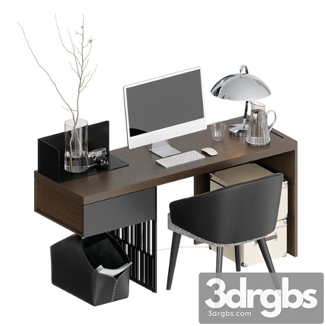 Table Molteni Scriba Home Office Armchair Minotti Lawson Imac 3dsmax Download - thumbnail 1