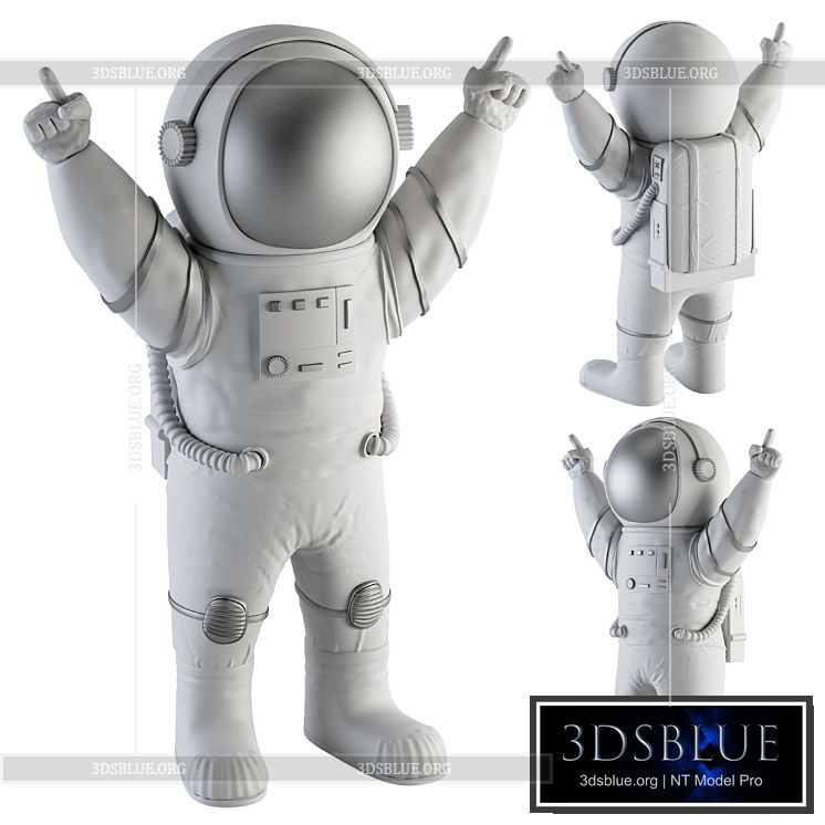 Space man sculpture 3DS Max - thumbnail 3