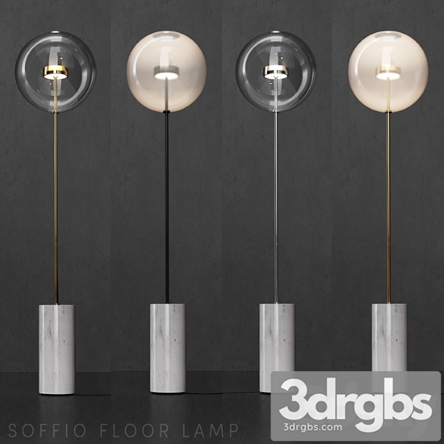 Floor lamp g & c bolle soffio (short) 3dsmax Download - thumbnail 1