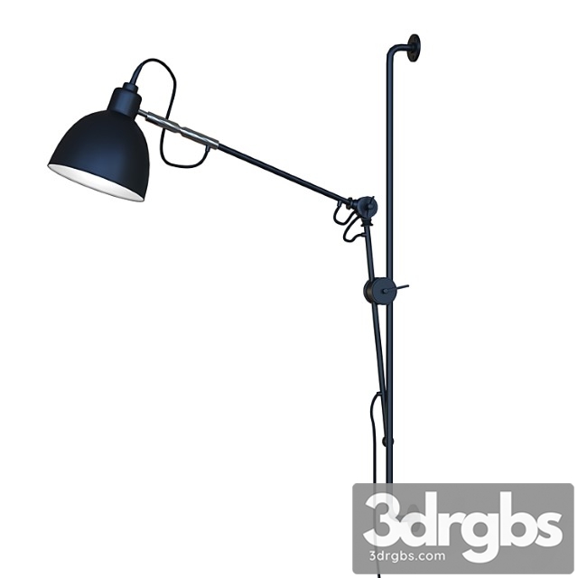 Newrays adjustable antique industrial swing arm wall lamp 3dsmax Download - thumbnail 1