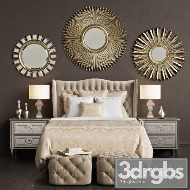 Gallerie Jameson Bed 3dsmax Download - thumbnail 1