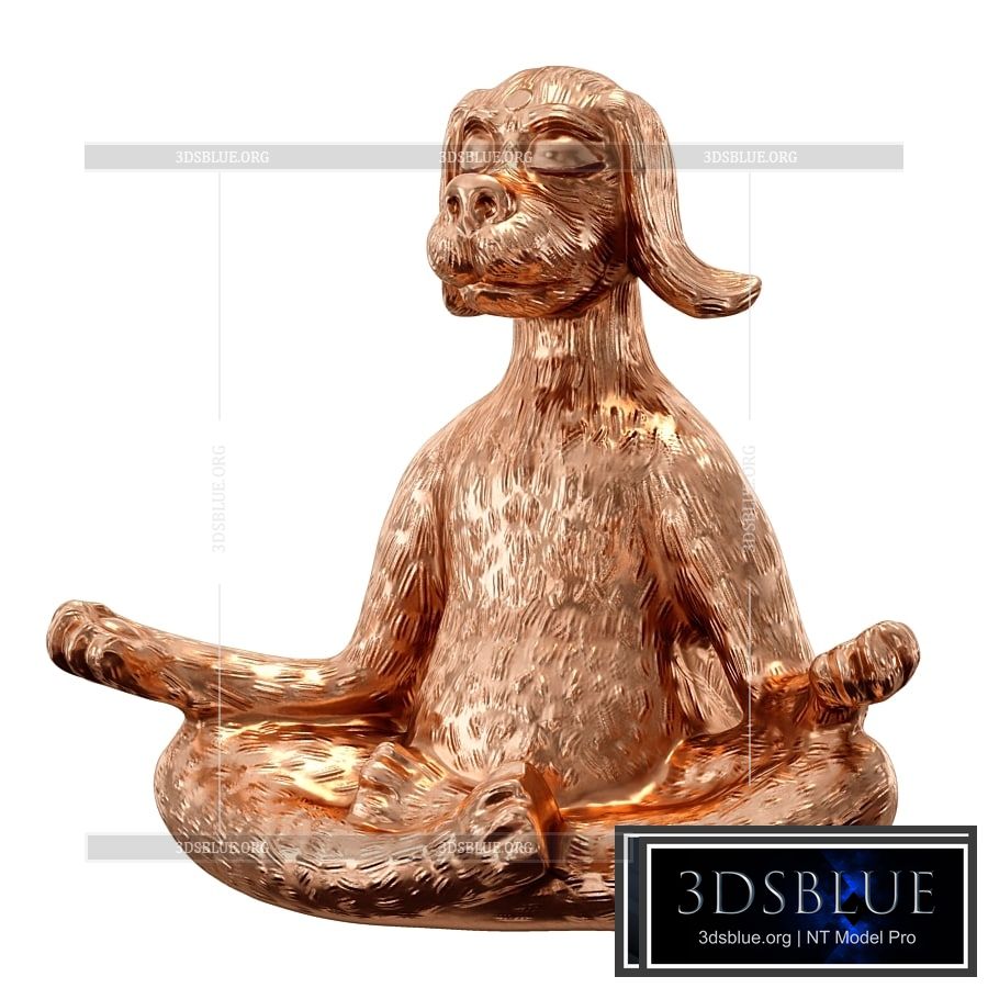Yoga dog Yoga dog – figurine 3DS Max - thumbnail 3