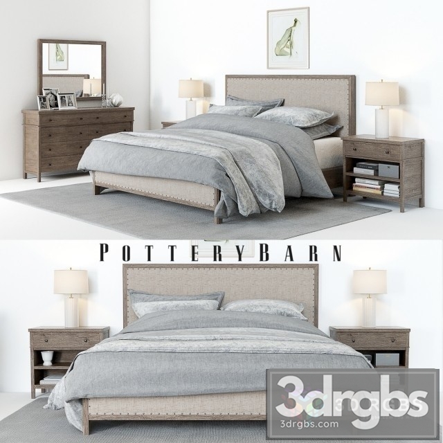 Pottery Barn Toulouse Bedroom Set 3dsmax Download - thumbnail 1