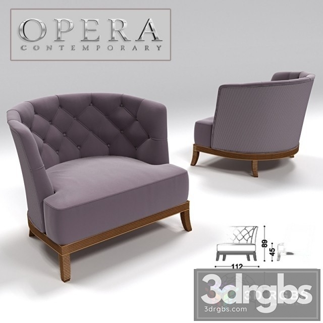 Opera Contemp Parsifal Armchair 3dsmax Download - thumbnail 1