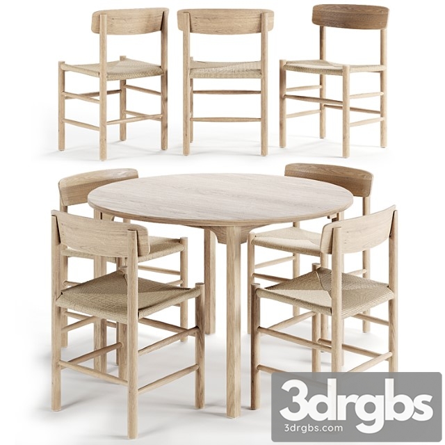Ave Borge Mogensen Shaker Chair Dining Table 3dsmax Download - thumbnail 1