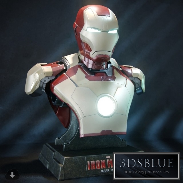 Iron Man mark 42 bust 3DS Max - thumbnail 3