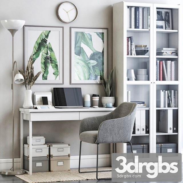 IKEA Office Workplace 60 3dsmax Download - thumbnail 1