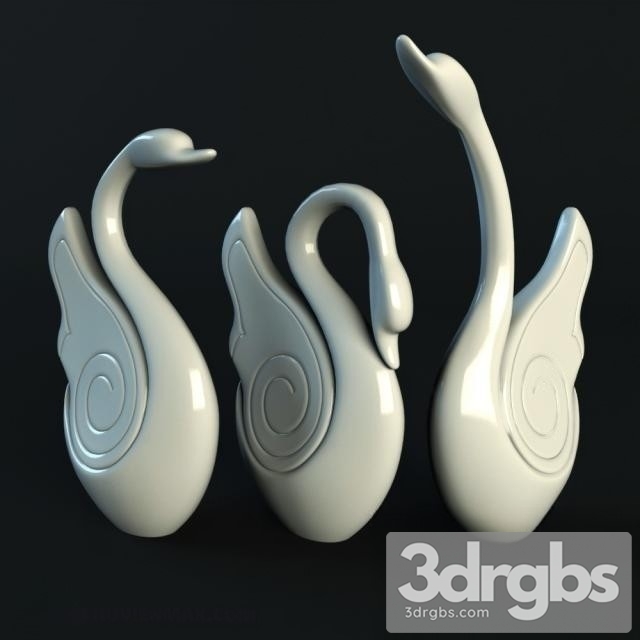 Porcelain Swan 3dsmax Download - thumbnail 1