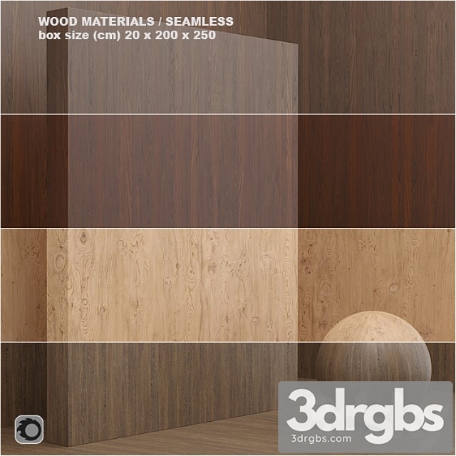 Wood veneer (seamless) – set 6 3dsmax Download - thumbnail 1